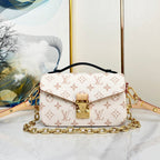 POCHETTE METIS 21.5 WEISS BRAUN MONOGRAMM-LEINWAND 