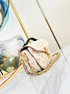 POCHETTE METIS 21.5 WEISS BRAUN MONOGRAMM-LEINWAND 