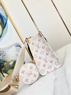 ONTHEGO 25 WEISS-BRAUN MONOGRAMM-LEINWAND 