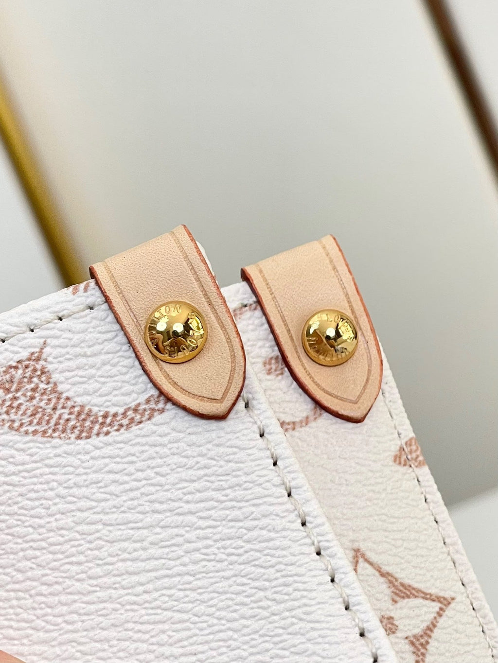 ONTHEGO 25 WEISS-BRAUN MONOGRAMM-LEINWAND 