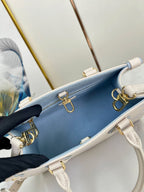 ONTHEGO 25 WHITE PURPLE MONOGRAM CANVAS