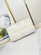 SPEEDY 20,5 WEISS-BLAUES MONOGRAMM-LEINWAND 