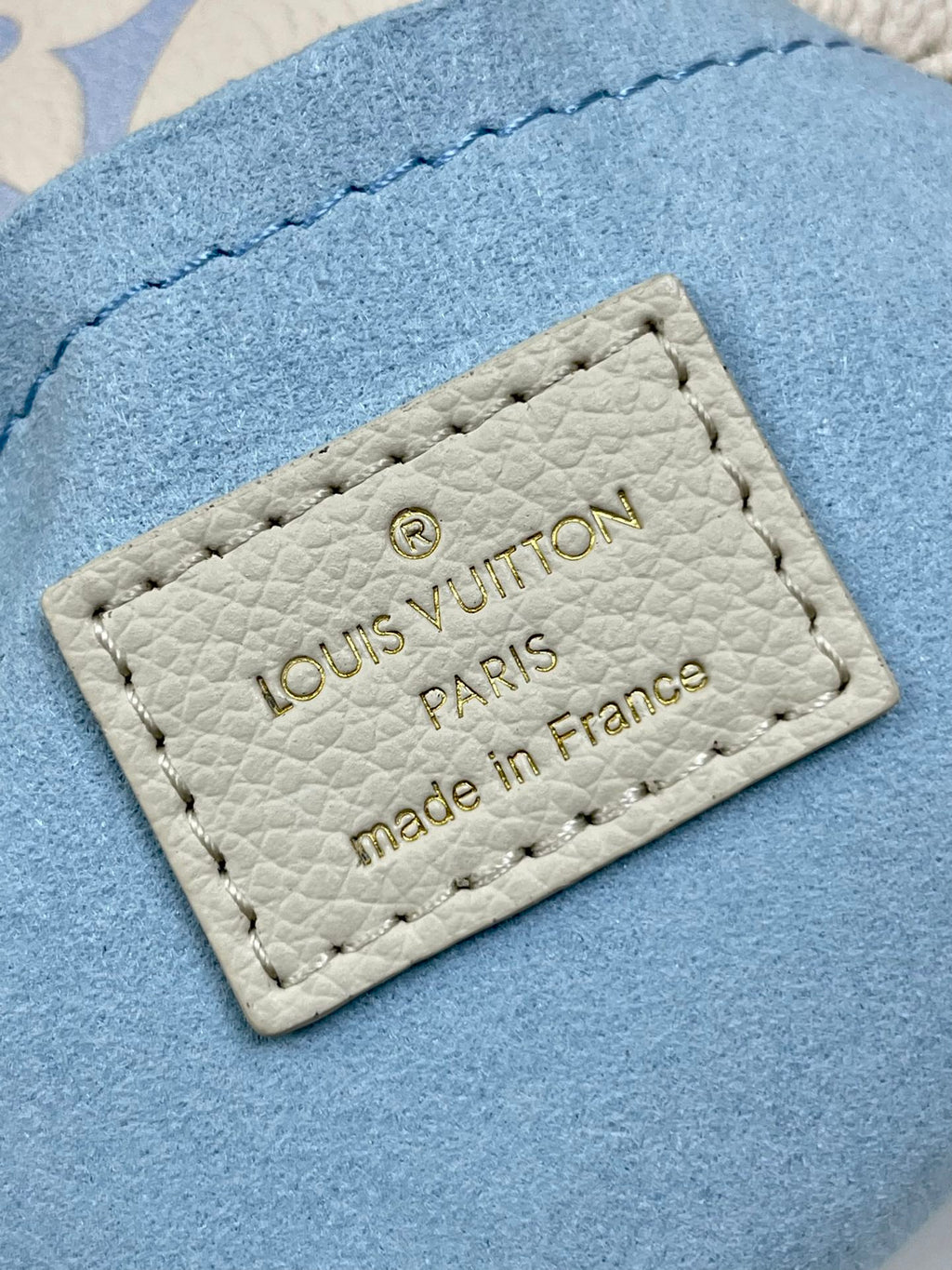 SPEEDY 20,5 WEISS-BLAUES MONOGRAMM-LEINWAND 