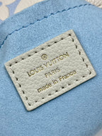 SPEEDY 20,5 WEISS-BLAUES MONOGRAMM-LEINWAND 