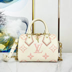 SPEEDY 20,5 WEISS-ROSA MONOGRAMM-LEINWAND 