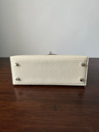 HM KELLY 25CM WEISSES EPSOM SILBERNE BESCHLÄGE