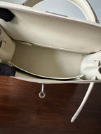 HM KELLY 25CM WEISSES EPSOM SILBERNE BESCHLÄGE