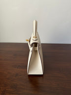 HM KELLY MINI 20 WEISS CHEVRE GOLDENE HARDWARE