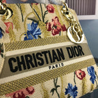 MEDIUM LADY D-LITE 24 GELB MEHRFARBIGE PAISLEY-STICKEREI 