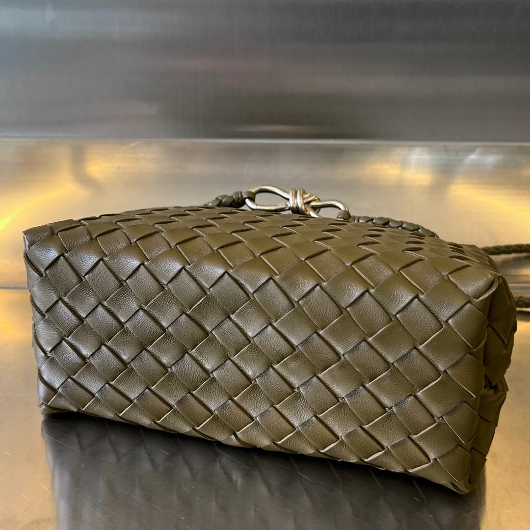 BV SMALL ANDIAMO 25CM DUNKELOLIVE LAMMFELL 