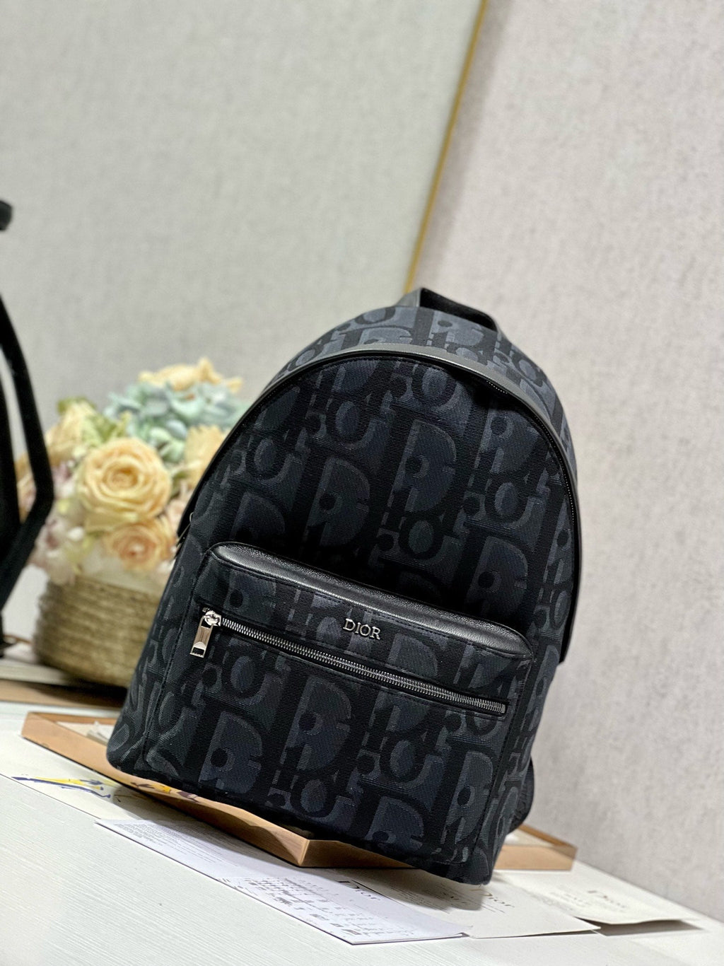 RIDER RUCKSACK SCHWARZ SCHRÄGES JACQUARD