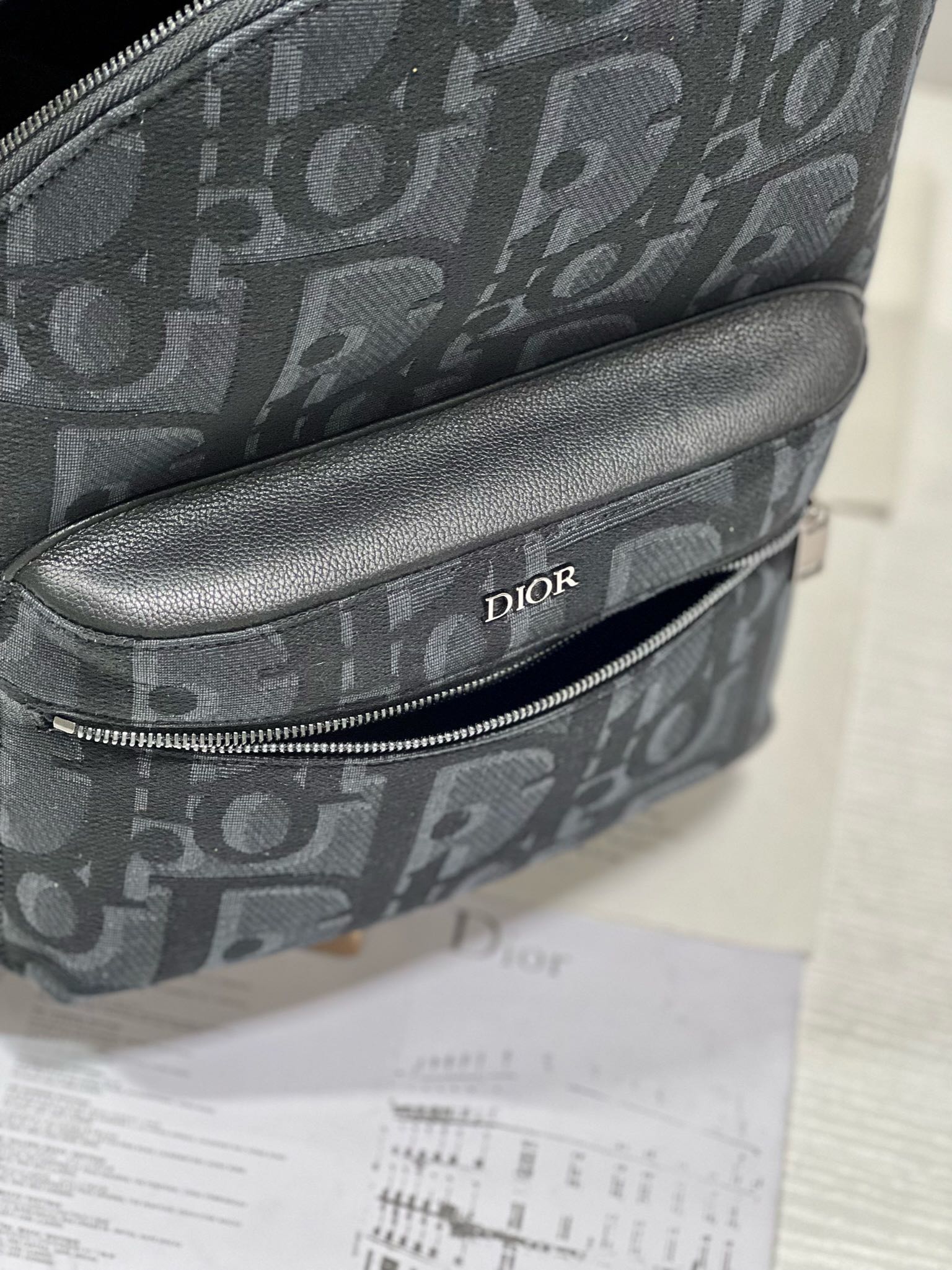 RIDER RUCKSACK SCHWARZ SCHRÄGES JACQUARD