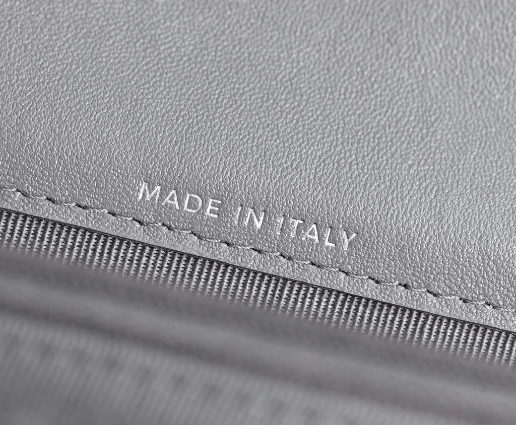 CC WOC 18.5 GREY LAMBSKIN SILVER HARDWARE