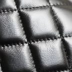 CC Kosmetikkoffer 17 Schwarzes Lammleder Silberne Beschläge 