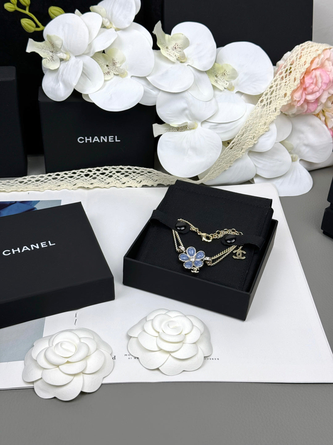 [⭐JeweliWhal]VOLTE New Blue Floral Double-Layer Bracelet