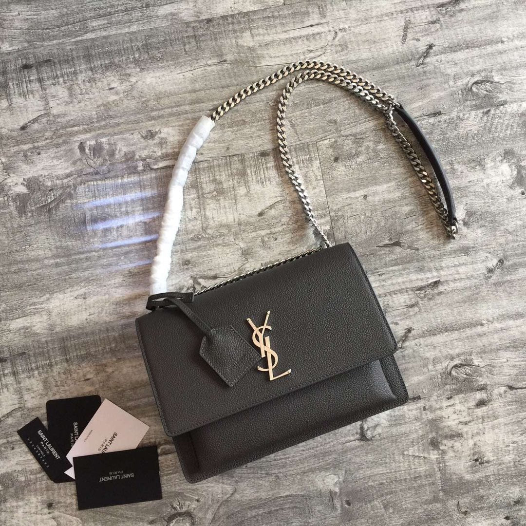 SUNSET 22 HANDTASCHE AUS SCHWARZEM KALBSLEDER