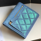 CC-Klappkartenetui 11,5 cm, genarbtes Kalbsleder, Gold Icon