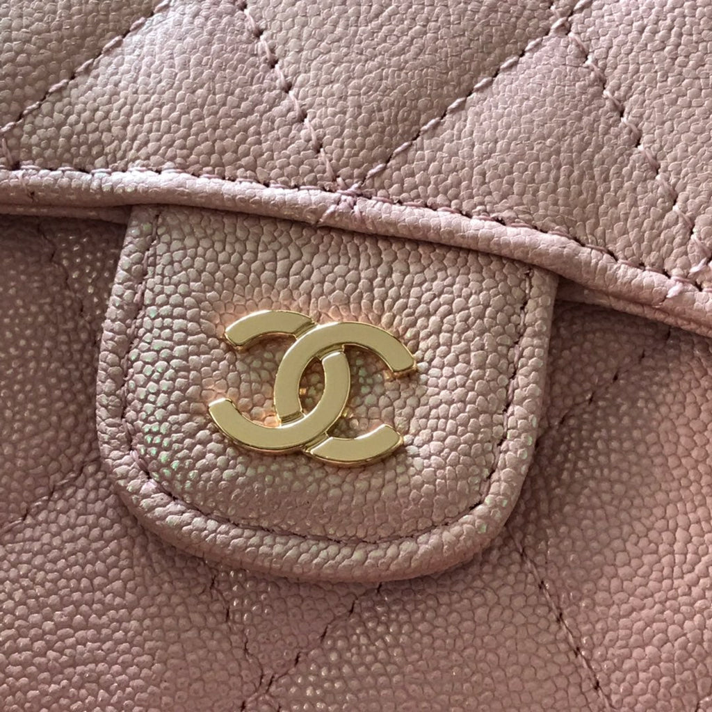 Kartenetui mit Klappe, 11,5 cm, hellrosa genarbtes Kalbsleder, Gold Icon