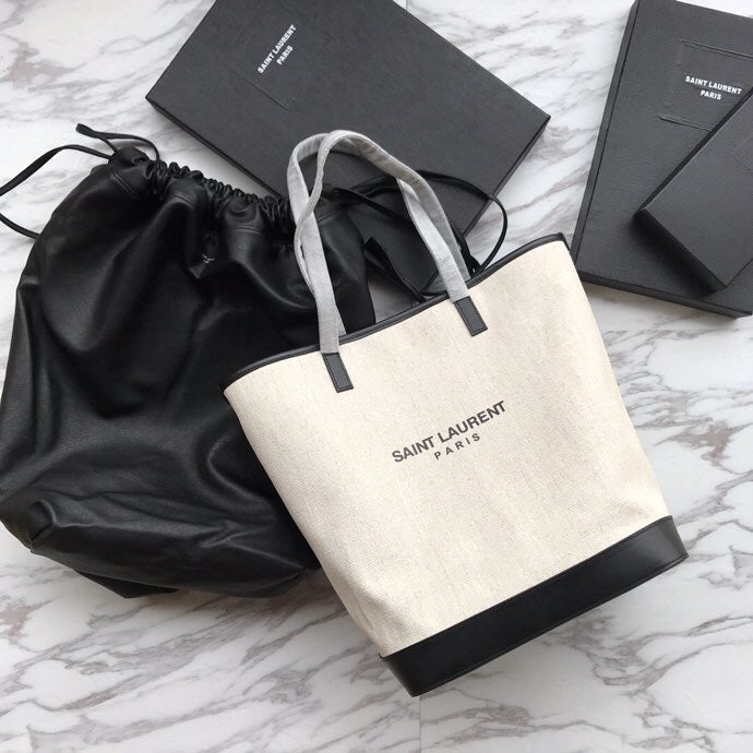 TEDDY 33 HANDTASCHE WEISS SCHWARZ LEINENSTOFF