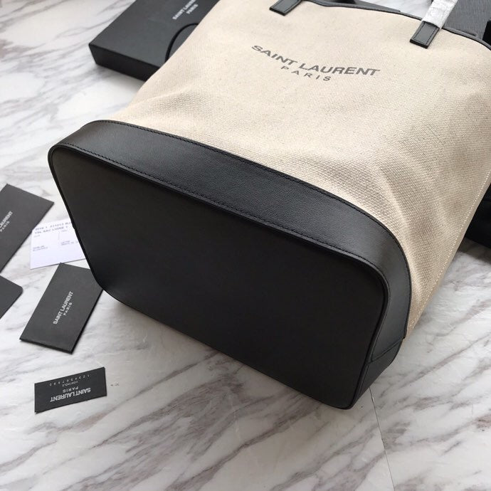 TEDDY 33 HANDTASCHE WEISS SCHWARZ LEINENSTOFF