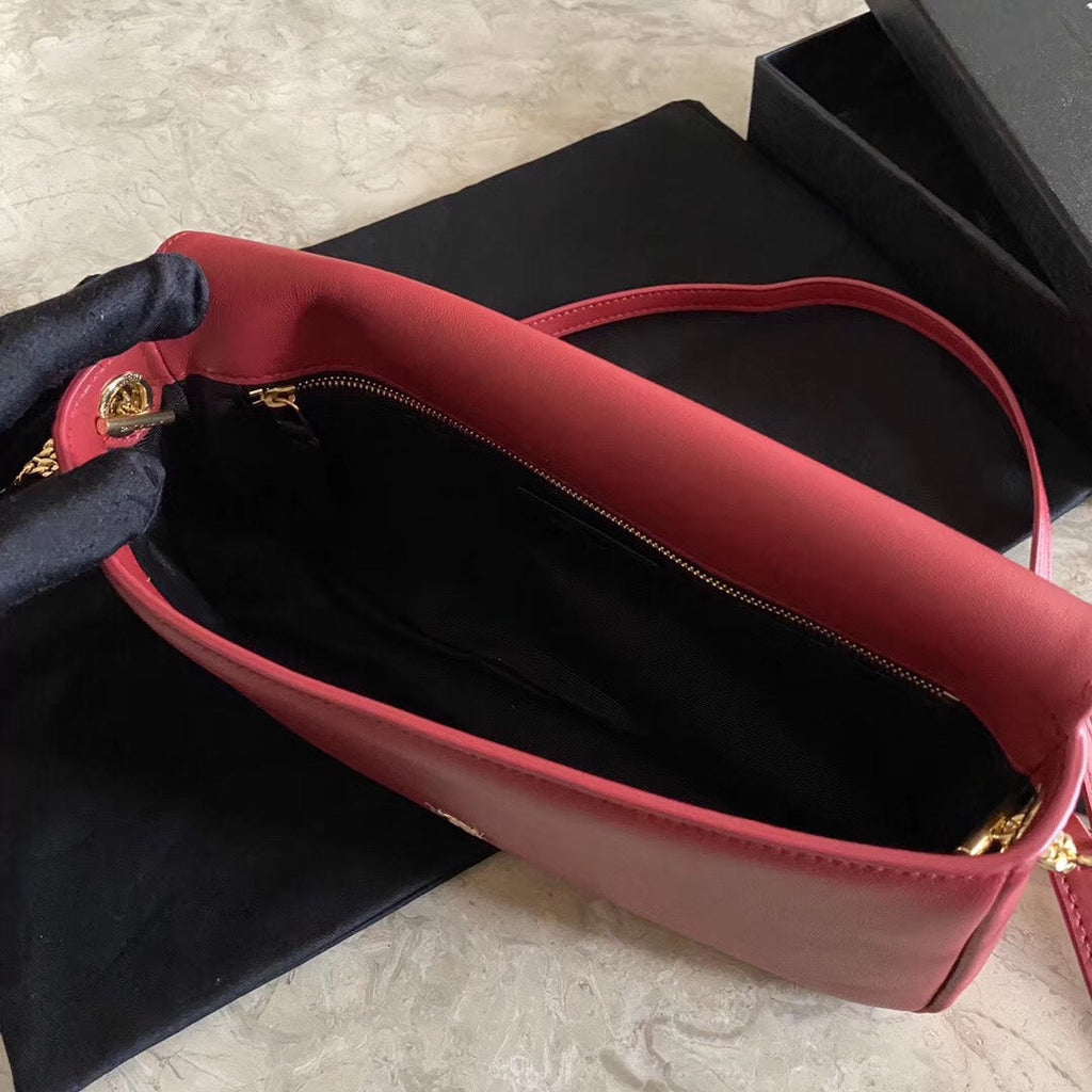 KATE TASSEL 26 AKTUELLE ROTE LAMMLEDERTASCHE