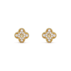 ®Jewelicorn®クローバー ミディアム 1モチーフ フルダイヤモンド イヤリング