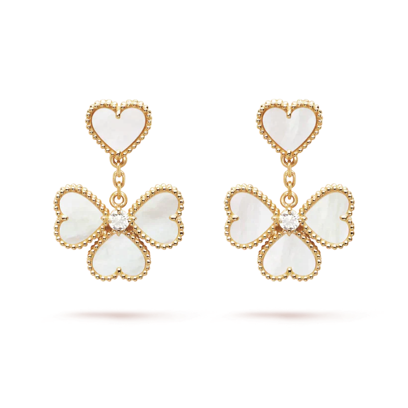 ¡®Jewelicorn¡¯CLOVER SWEET WHITE MOP EARRINGS