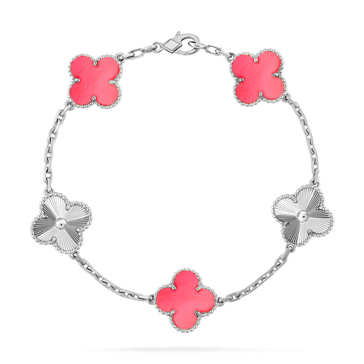 [⭐JeweliWhal] CLOVER 5 MOTIFS  PINK MOP BRACELET COLLECTION