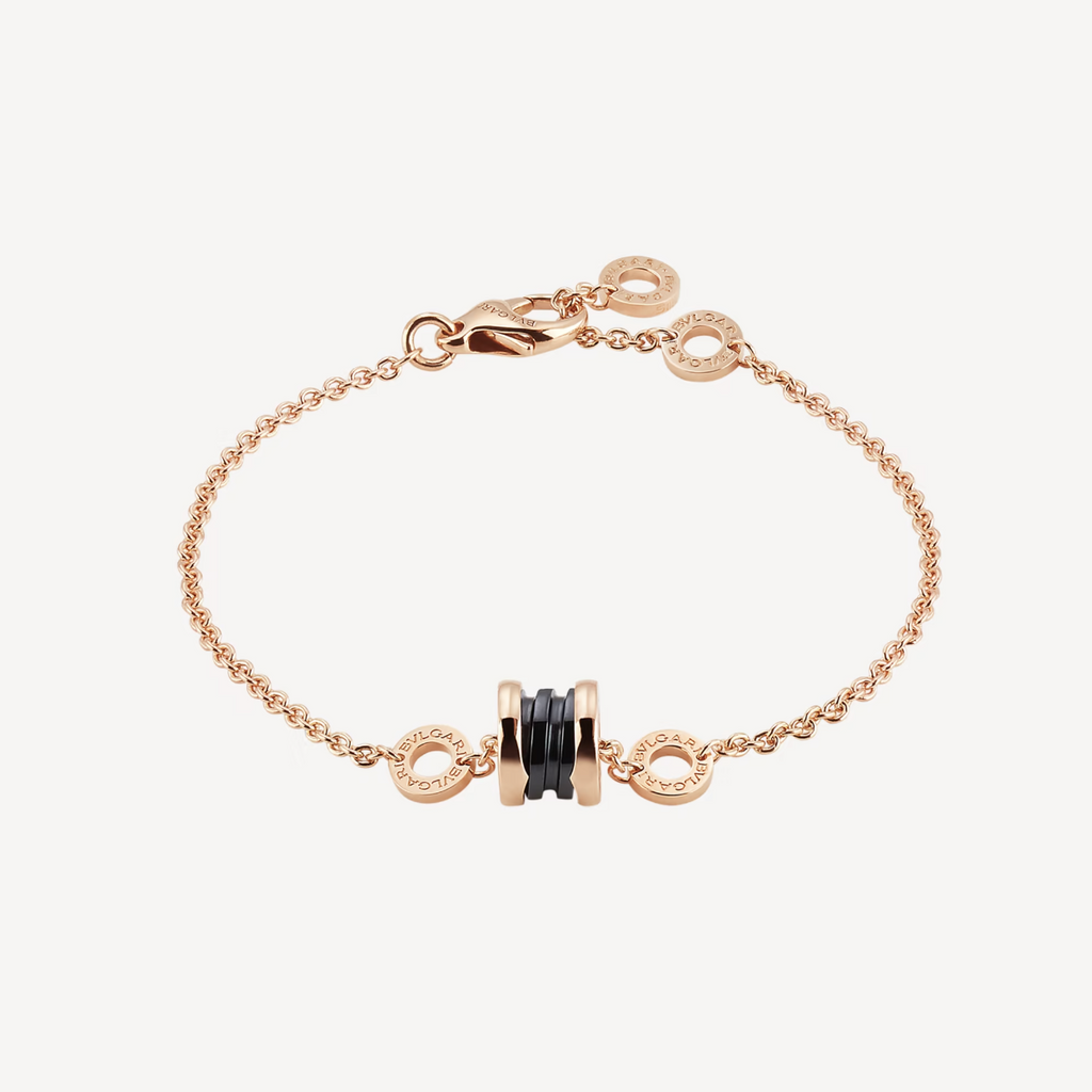 ¡®Jewelicorn¡¯ZERO 1 SOFT PINK GOLD AND BLACK CERAMIC BRACELET