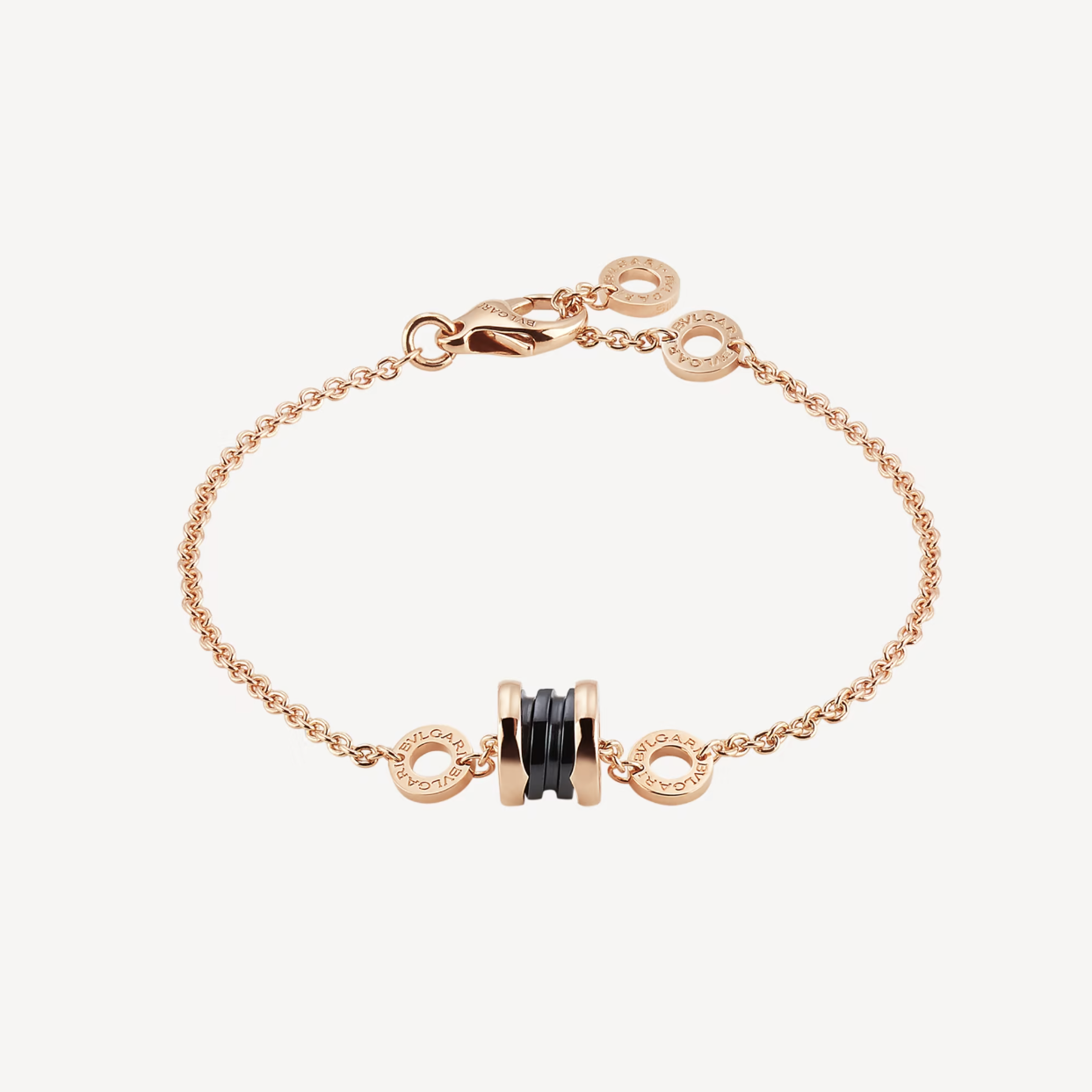¡®Jewelicorn¡¯ZERO 1 SOFT PINK GOLD AND BLACK CERAMIC BRACELET