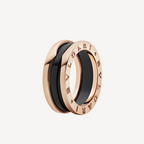 ¡®Jewelicorn¡¯ZERO 1 TWO-BAND LOOPS AND BLACK CERAMIC PINK GOLD RING