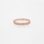 ¡®Jewelicorn¡¯SERPENTI RING PINK GOLD DIAMOND PAVED 3MM