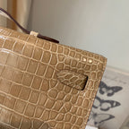 KELLY CUT 31 IN TORTILLA BROWN ALLIGATOR LEATHER WITH SILVER HARDWARE (MADE-TO-ODER)