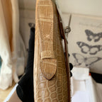 KELLY CUT 31 IN TORTILLA BROWN ALLIGATOR LEATHER WITH SILVER HARDWARE (MADE-TO-ODER)