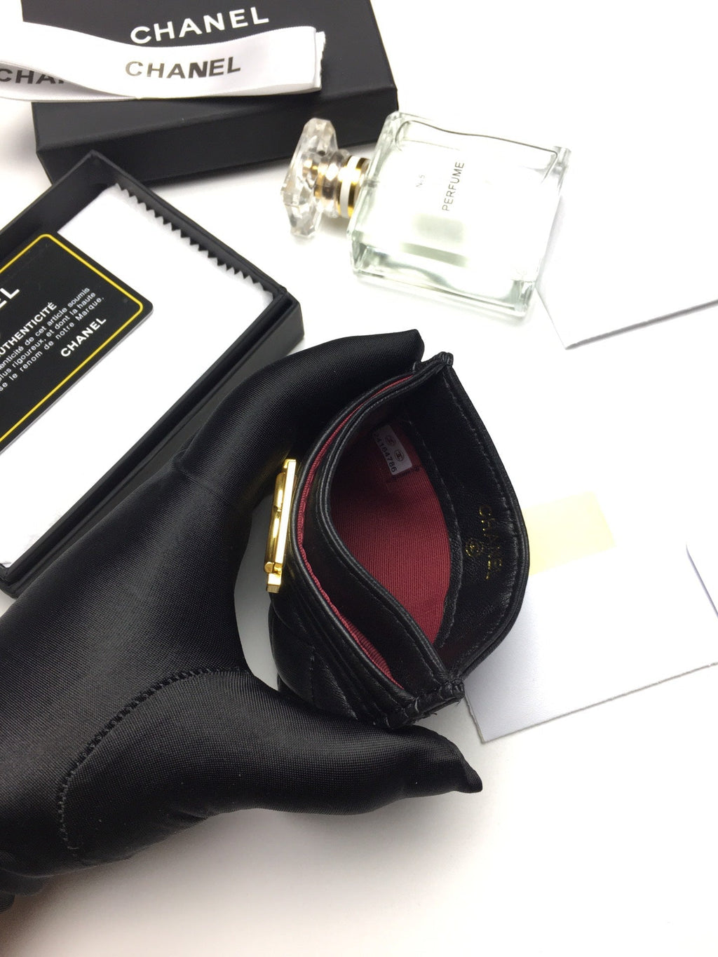 CC BOY KARTENHALTER 11,2 SCHWARZES KALBSLEDER GOLDENES ICON