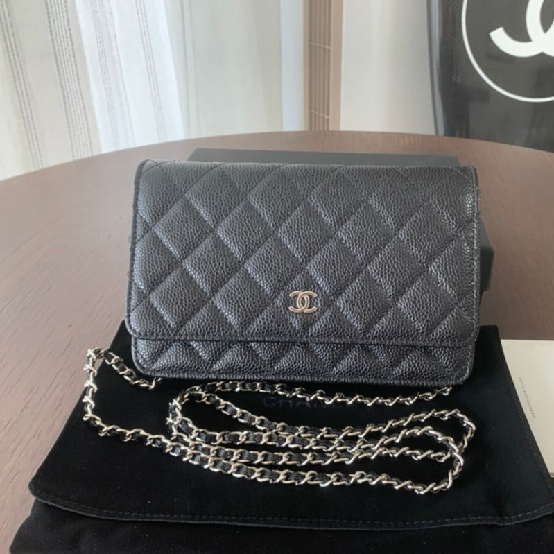 WOC 19CM SCHWARZER KAVIAR SILBERNE BESCHLÄGE