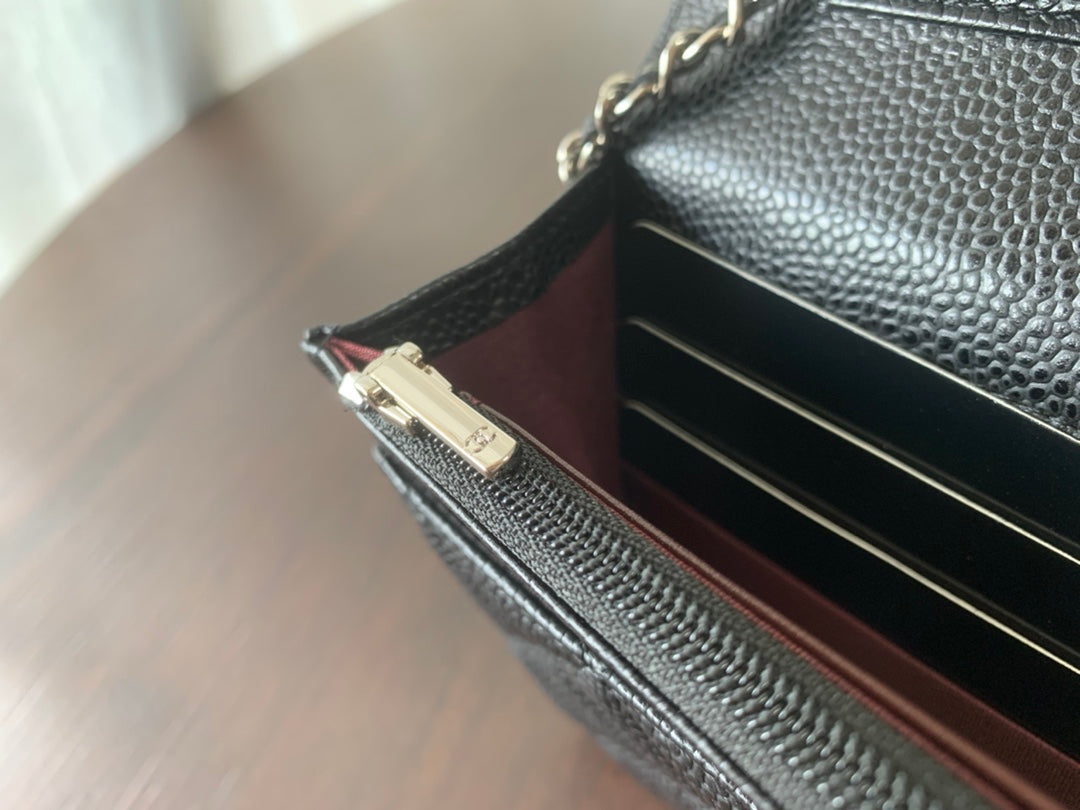 WOC 19CM SCHWARZER KAVIAR SILBERNE BESCHLÄGE