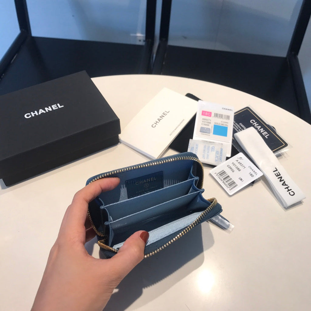 CC ZIPPED COIN BASIC GELDBÖRSE 11 ÄGÄISCHES KALBSLEDER GOLD ICON