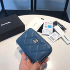 CC ZIPPED COIN BASIC GELDBÖRSE 11 ÄGÄISCHES KALBSLEDER GOLD ICON