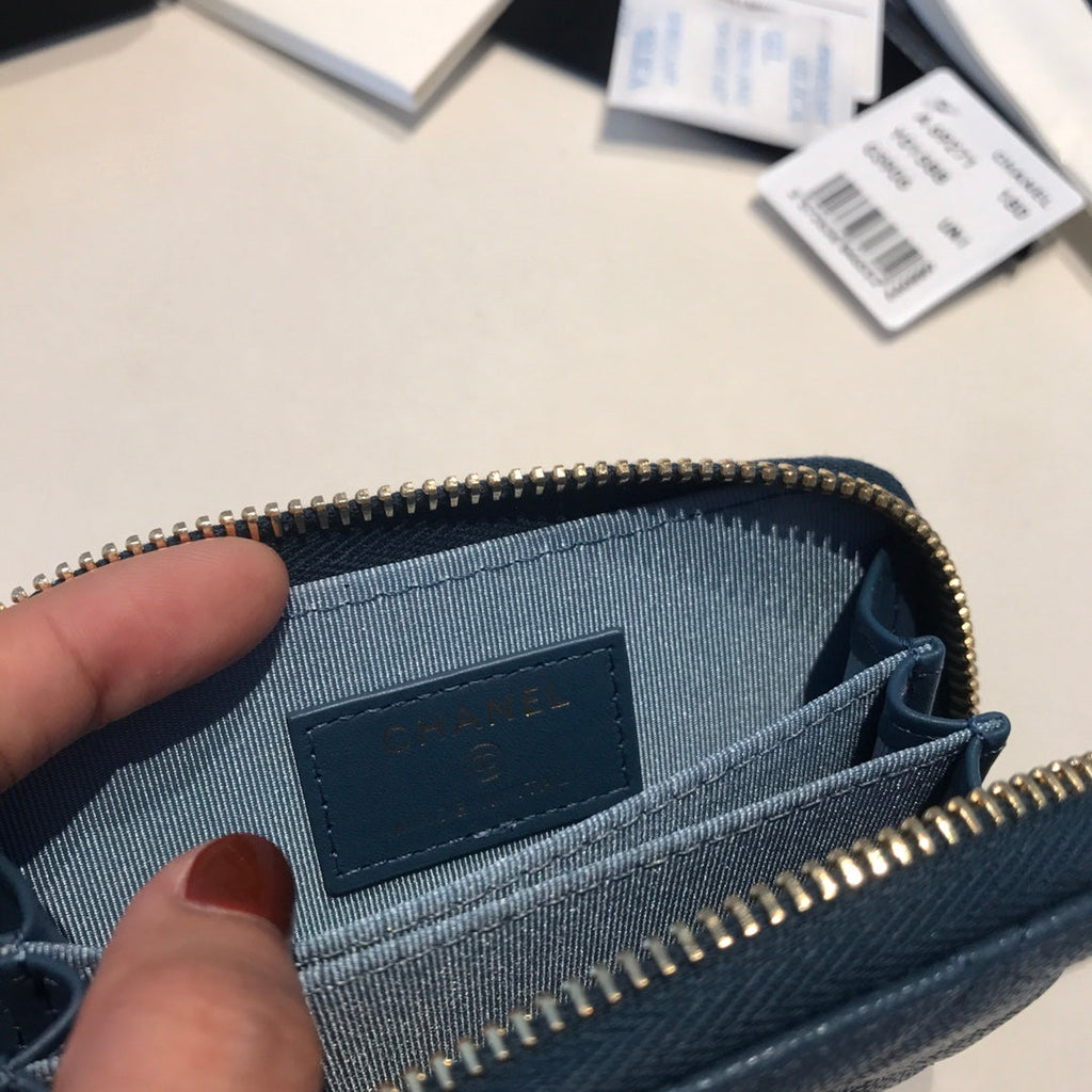 CC ZIPPED COIN BASIC GELDBÖRSE 11 ÄGÄISCHES KALBSLEDER GOLD ICON