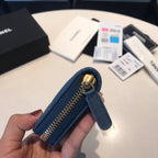 CC ZIPPED COIN BASIC GELDBÖRSE 11 ÄGÄISCHES KALBSLEDER GOLD ICON