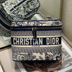 Kleiner Kosmetikkoffer (25 cm) aus schwarzem Monogram Obliqué Jacquard