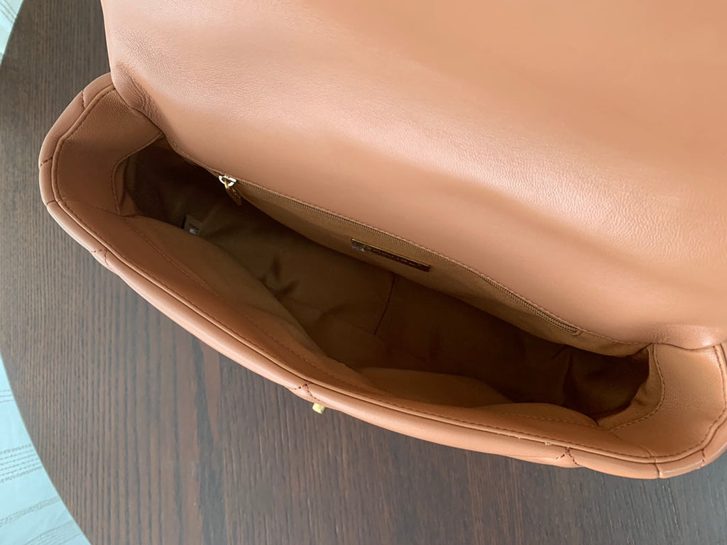 19 Klapptasche 30 Braunes Ziegenleder 