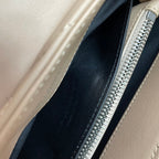 LOULOU SMALL 25 IN BEIGE LAMMLEDER SILBERNE BESCHLÄGE