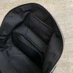 CITY-RUCKSACK 41 AUS SCHWARZEM CANVAS, NYLON UND LEDER