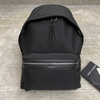 CITY-RUCKSACK 41 AUS SCHWARZEM CANVAS, NYLON UND LEDER