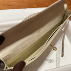 KELLY CUT 31 IN WHITE CREAM ALLIGATOR LEATHER WITH GOLD HARDWARE (MADE-TO-ODER)