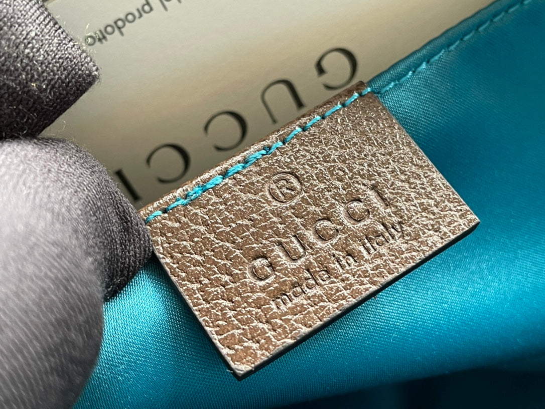 OPHIDIA GG MEDIUM 23 SCHULTERTASCHE BEIGE UND EBONY SUPREME CANVAS