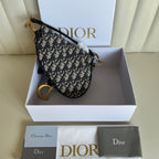 CD-Satteltaschenriemen mit 19 cm langem Riemen, blauer Obique-Stickerei