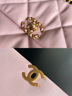 19 Klapptasche 30 Rosa Ziegenleder 